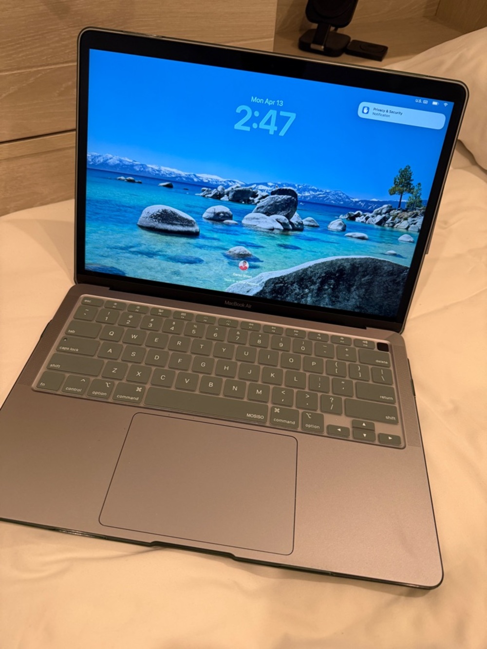Apple MacBook Air - Gray with Mint Green Keyboard Cover